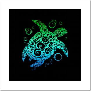 Sea Turtle Hawaiian Honu Posters and Art